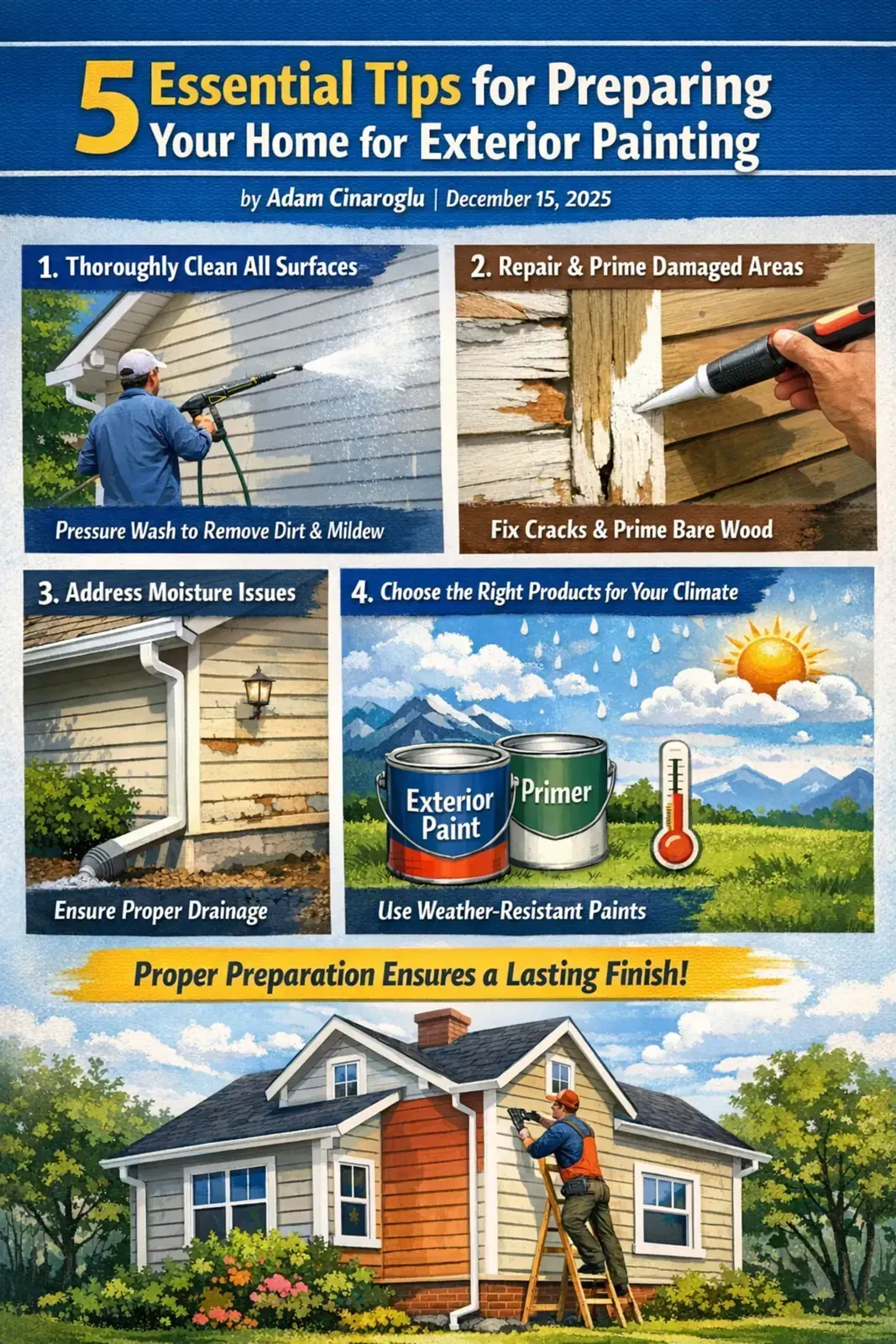 5 Essential Tips for Preparing Your Home for Exterior Painting